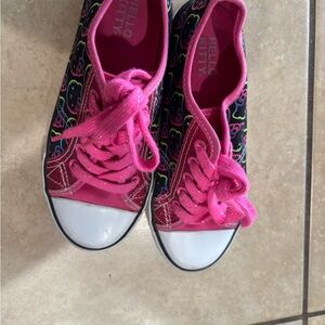 Hello Kitty Pink and Black Canvas Shoes